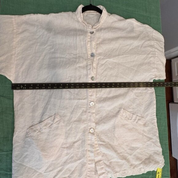 Bryn Walker Daunta Jacket Womens Large 100% Linen Boxy Lagenlook Oversized - Picture 9 of 10